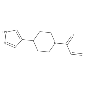1-[4-(1H-pyrazol-4-yl)piperidin-1-yl]prop-2-en-1-one结构式