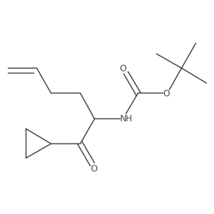 tert-butyl N-(1-cyclopropyl-1-oxohex-5-en-2-yl)carbamate结构式