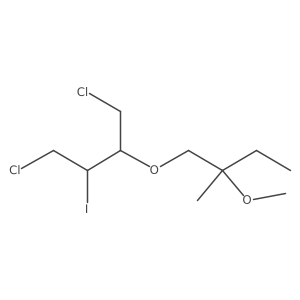 1,4-Dichloro-2-iodo-3-(2-methoxy-2-methylbutoxy)butane结构式