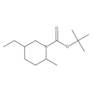rac-tert-butyl (2R,5R)-5-ethyl-2-methylpiperidine-1-carboxylate结构式
