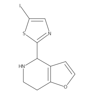 2-{4H,5H,6H,7H-furo[3,2-c]pyridin-4-yl}-5-iodo-1,3-thiazole结构式