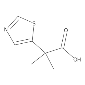 2-Methyl-2-(1,3-thiazol-5-yl)propanoicacid Structure