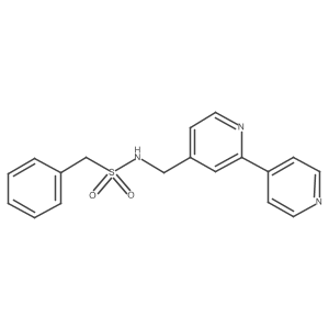 N-({[2,4'-bipyridine]-4-yl}methyl)-1-phenylmethanesulfonamide Structure