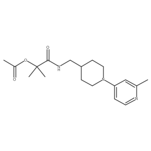 2-Methyl-1-(((1-(2-methylpyridin-4-yl)piperidin-4-yl)methyl)amino)-1-oxopropan-2-yl acetate Structure