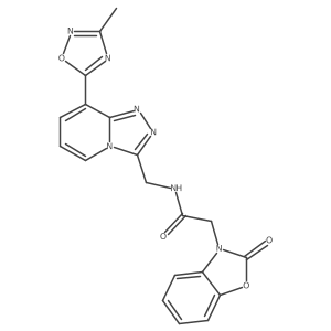 N-((8-(3-methyl-1,2,4-oxadiazol-5-yl)-[1,2,4]triazolo[4,3-a]pyridin-3-yl)methyl)-2-(2-oxobenzo[d]oxazol-3(2H)-yl)acetamide Structure