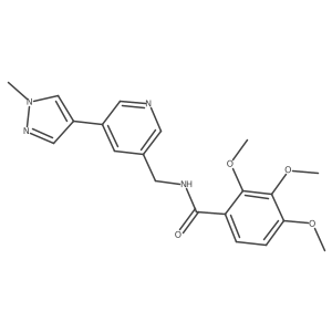 2,3,4-trimethoxy-N-((5-(1-methyl-1H-pyrazol-4-yl)pyridin-3-yl)methyl)benzamide结构式