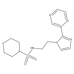 N-(2-(2-(pyrazin-2-yl)-1H-imidazol-1-yl)ethyl)morpholine-4-sulfonamide Structure