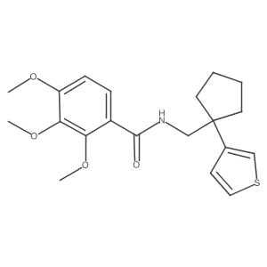 2,3,4-trimethoxy-N-((1-(thiophen-3-yl)cyclopentyl)methyl)benzamide Structure