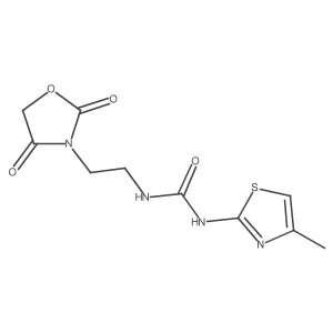 1-(2-(2,4-Dioxooxazolidin-3-yl)ethyl)-3-(4-methylthiazol-2-yl)urea Structure
