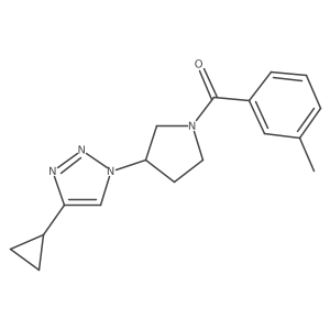 (3-(4-cyclopropyl-1H-1,2,3-triazol-1-yl)pyrrolidin-1-yl)(m-tolyl)methanone Structure