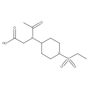 2-{N-[1-(ethanesulfonyl)piperidin-4-yl]acetamido}acetic acid结构式