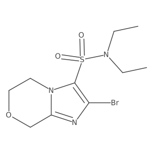 2-Bromo-N,N-diethyl-5H,6H,8H-imidazo[2,1-c][1,4]oxazine-3-sulfonamide Structure