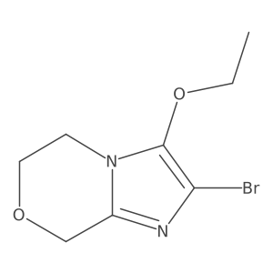 2-Bromo-3-ethoxy-5H,6H,8H-imidazo[2,1-c][1,4]oxazine结构式