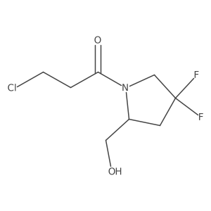3-Chloro-1-(4,4-difluoro-2-(hydroxymethyl)pyrrolidin-1-yl)propan-1-one Structure