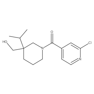 [1-(2-Chloropyridine-4-carbonyl)-3-(propan-2-yl)piperidin-3-yl]methanol结构式