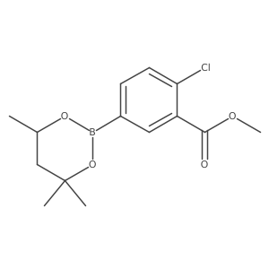 Methyl 2-chloro-5-(4,4,6-trimethyl-1,3,2-dioxaborinan-2-YL)benzoate结构式