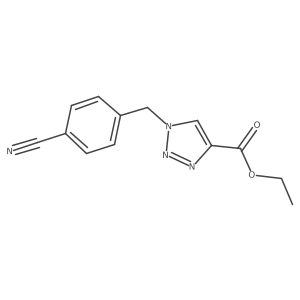 ethyl 1-[(4-cyanophenyl)methyl]-1H-1,2,3-triazole-4-carboxylate Structure