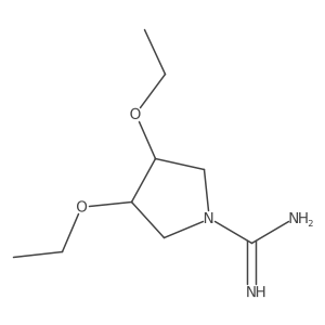 3,4-Diethoxypyrrolidine-1-carboximidamide Structure