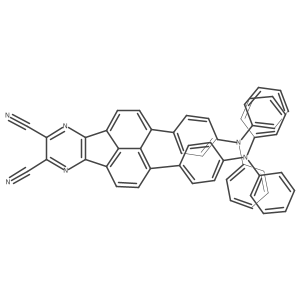 3,4-Bis(4-(diphenylamino)phenyl)acenaphtho[1,2-b]pyrazine-8,9-dicarbonitrile Structure