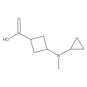 3-[Cyclopropyl(methyl)amino]cyclobutane-1-carboxylic acid Structure