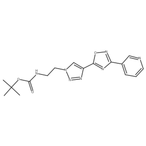 tert-butyl N-[2-[4-(3-pyridin-3-yl-1,2,4-oxadiazol-5-yl)triazol-1-yl]ethyl]carbamate Structure