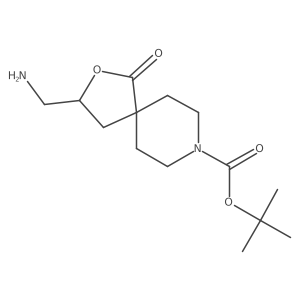 Tert-butyl 3-(aminomethyl)-1-oxo-2-oxa-8-azaspiro[4.5]decane-8-carboxylate Structure