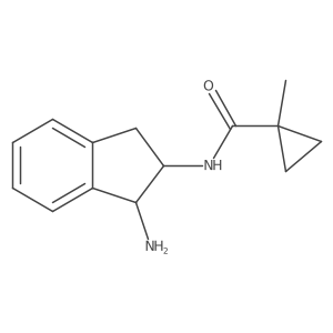N-[(1S,2S)-1-amino-2,3-dihydro-1H-inden-2-yl]-1-methylcyclopropane-1-carboxamide结构式
