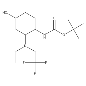 tert-butyl N-{2-[ethyl(2,2,2-trifluoroethyl)amino]-4-hydroxycyclohexyl}carbamate结构式