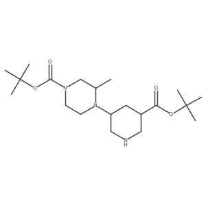 Tert-butyl 4-{5-[(tert-butoxy)carbonyl]piperidin-3-yl}-3-methylpiperazine-1-carboxylate Structure