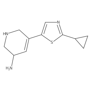 5-(2-Cyclopropyl-1,3-thiazol-5-yl)-1,2,3,6-tetrahydropyridin-3-amine Structure