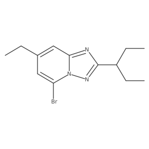 5-Bromo-7-ethyl-2-(pentan-3-yl)-[1,2,4]triazolo[1,5-a]pyridine结构式