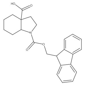 rac-(3aR,7aS)-1-{[(9H-fluoren-9-yl)methoxy]carbonyl}-octahydro-1H-indole-3a-carboxylic acid结构式
