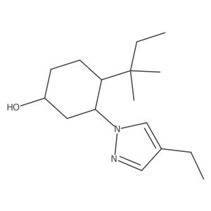 3-(4-ethyl-1H-pyrazol-1-yl)-4-(2-methylbutan-2-yl)cyclohexan-1-ol Structure