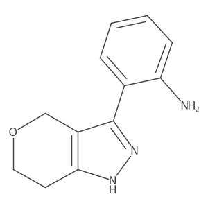 2-{1H,4H,6H,7H-pyrano[4,3-c]pyrazol-3-yl}aniline Structure