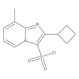 2-Cyclobutyl-8-methylimidazo[1,2-a]pyridine-3-sulfonyl chloride Structure