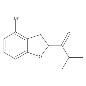 1-(4-Bromo-2,3-dihydro-1-benzofuran-2-yl)-2-methylpropan-1-one Structure