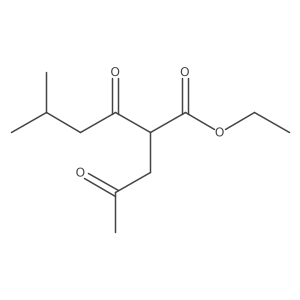Ethyl 5-methyl-3-oxo-2-(2-oxopropyl)hexanoate Structure