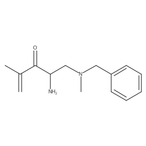 4-Amino-5-[benzyl(methyl)amino]-2-methylpent-1-en-3-one结构式