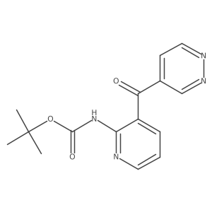 tert-butyl N-[3-(pyridazine-4-carbonyl)pyridin-2-yl]carbamate结构式