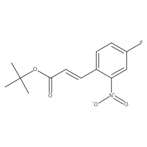 tert-butyl (2E)-3-(4-fluoro-2-nitrophenyl)prop-2-enoate结构式