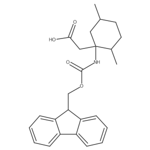 2-[1-({[(9H-fluoren-9-yl)methoxy]carbonyl}amino)-2,5-dimethylcyclohexyl]acetic acid Structure