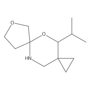 4-(Propan-2-yl)-5,8-dioxa-11-azadispiro[2.2.4^{6}.2^{3}]dodecane结构式