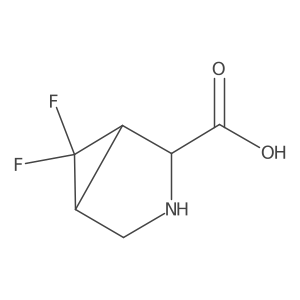 6,6-Difluoro-3-azabicyclo[3.1.0]hexane-2-carboxylic acid结构式