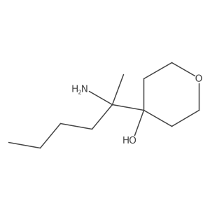 4-(2-Aminohexan-2-yl)oxan-4-ol结构式