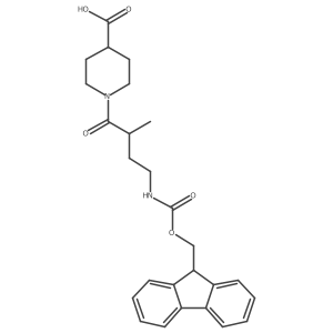 1-[4-({[(9H-fluoren-9-yl)methoxy]carbonyl}amino)-2-methylbutanoyl]piperidine-4-carboxylic acid Structure