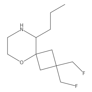 2,2-Bis(fluoromethyl)-9-propyl-5-oxa-8-azaspiro[3.5]nonane结构式