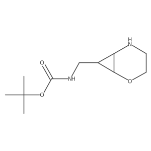 tert-butyl N-{2-oxa-5-azabicyclo[4.1.0]heptan-7-ylmethyl}carbamate结构式