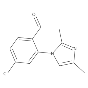 4-chloro-2-(2,4-dimethyl-1H-imidazol-1-yl)benzaldehyde结构式
