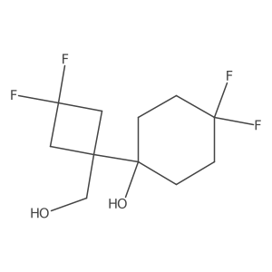 1-[3,3-Difluoro-1-(hydroxymethyl)cyclobutyl]-4,4-difluorocyclohexan-1-ol结构式