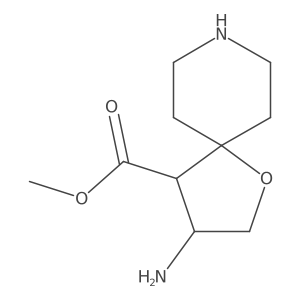 Methyl 3-amino-1-oxa-8-azaspiro[4.5]decane-4-carboxylate结构式